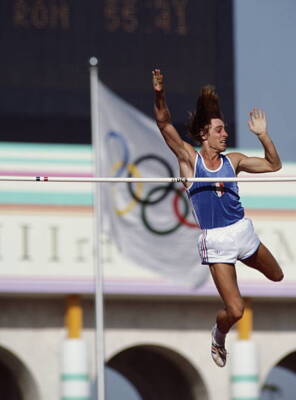 Olympics Bronze Medallist Thierry Vigneron Of France Old Sports Photo
