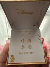 Disney Earring Set 14k Gold Plated