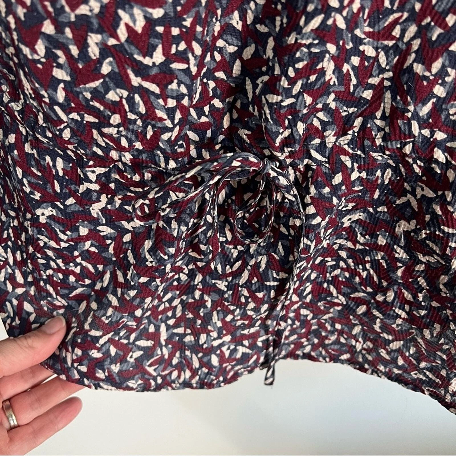 Top tunica donna Tory Burch Cloque vita bassa misto seta taglia 6