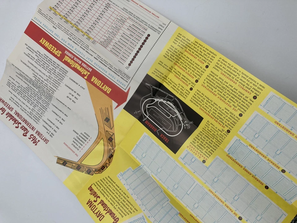 Daytona 500 1965 calendario de eventos folleto de colección RARO Foto 3 de 4