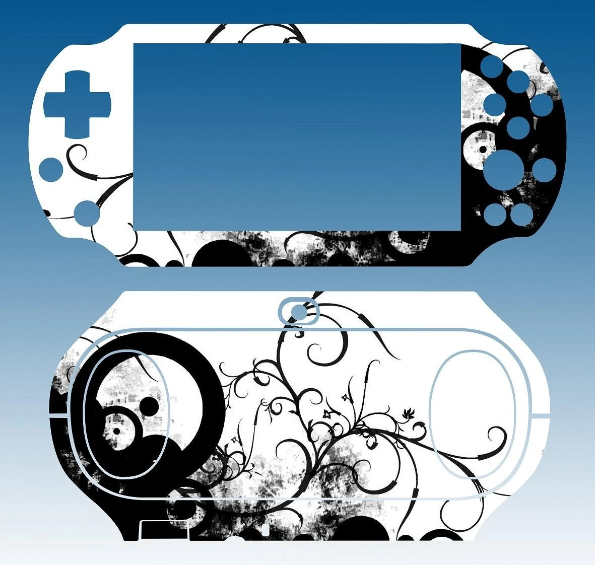Black Faceplates, Decals and Stickers for Sony PlayStation Vita