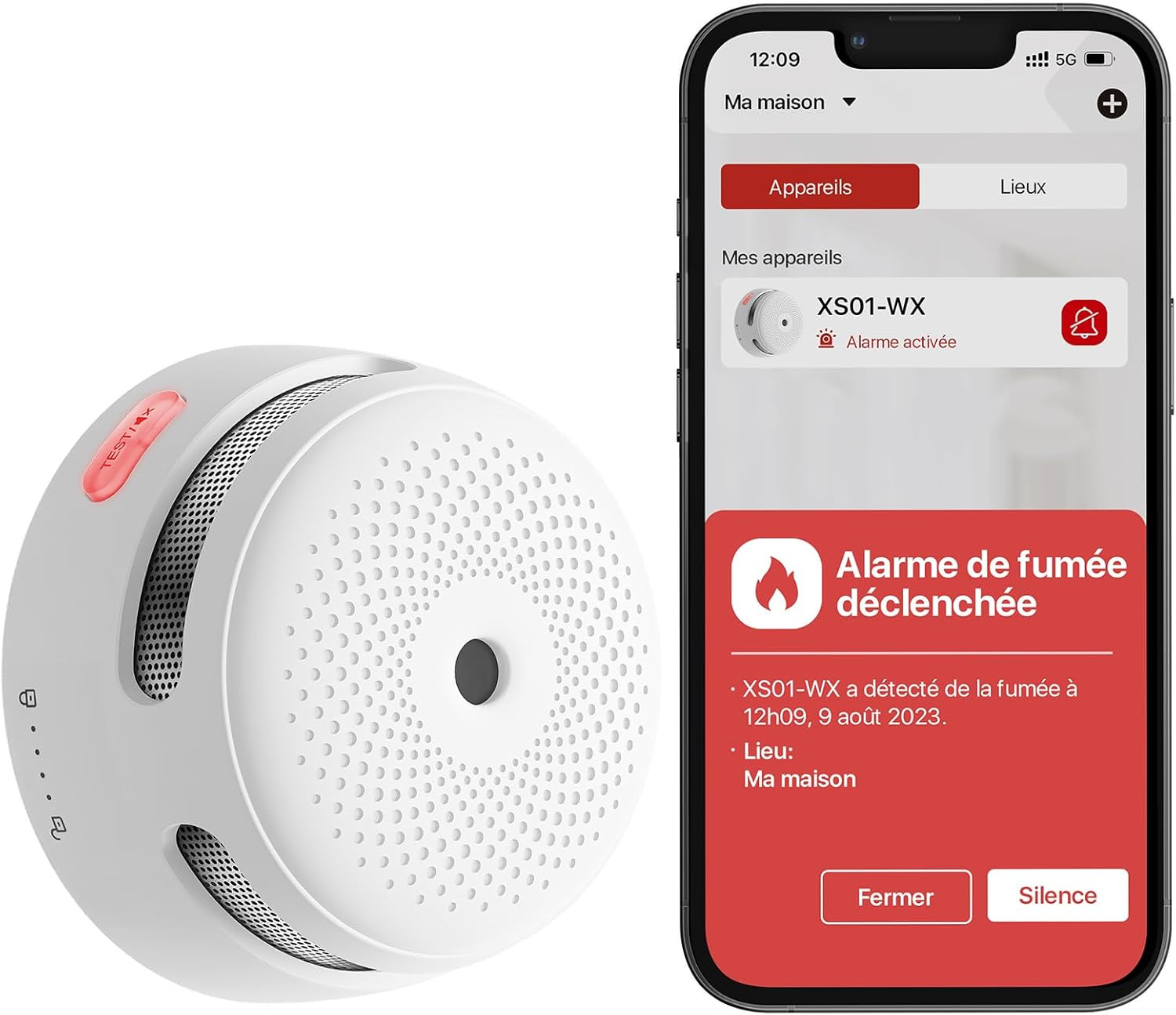 Détecteur de fumée connecté en Wi-Fi : fini le remplacement complet du boîtier à pile