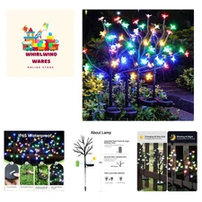 Solar Garden Lights Outdoor,Waterproof Solar Lights for Outside Decorative 4P...