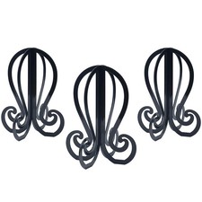 3PCS Plastic Wig Stand Set Black Wig Holder Display Head for Travel Salon