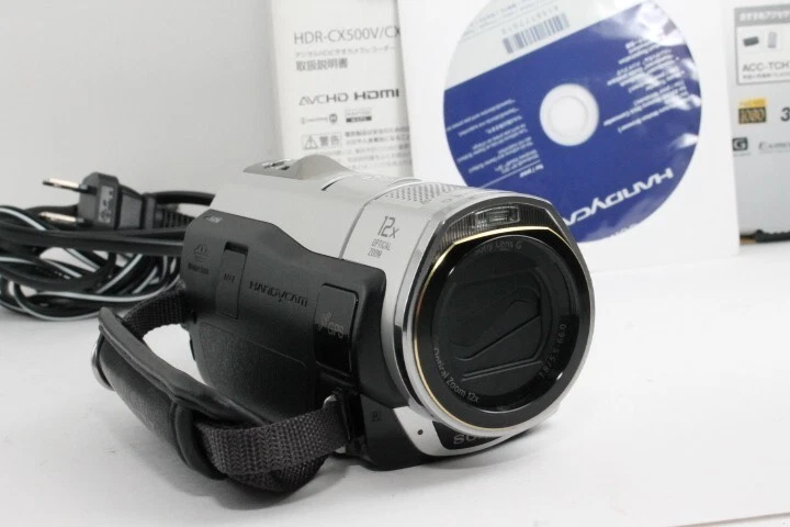 Sony Handycam HDR-CX500V Silver Camcorder Video Camera Full HD 12x Zoom Japanese - Image 3 of 4