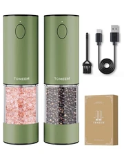 TOMEEM Upgraded Larger Capacity Electric Salt and Pepper Grinder Set Recharge...
