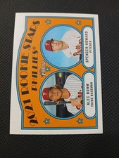 2021 Topps Heritage #11 2021 Rookie Stars (Alec Bohm / Spencer Howard)
