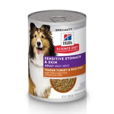 Hill's Science Diet Sensitive Stomach&Skin Adult Wet Food,Turkey&Rice,12.5oz x24