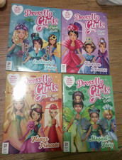 4 NEW dress up girls paper dolls magical enchanted fairy blossom flower princess
