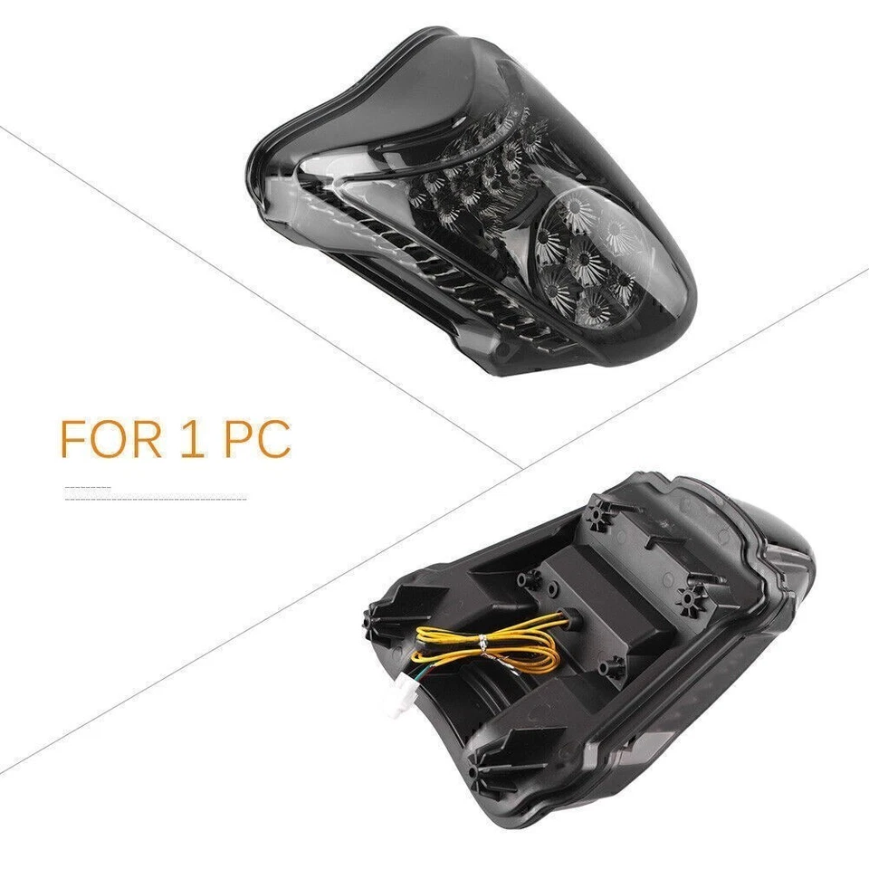 Turn Signals Brake Stop LED Tail Light Fit Suzuki Hayabusa GSX1300R 08 -13 Black - Image 2 of 4