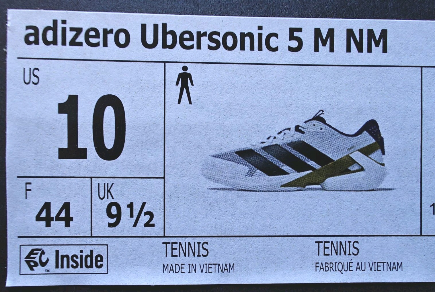 (hc, Clay), White/black Jq3778