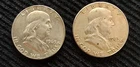 (2) Franklin Half Dollar Coins - ( 1963-P, 1963-D ) - 90% Silver