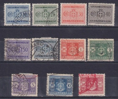 ITALY SOCIAL REPUBLIC 1945 Postage Due set used-MH, wmk wheel / M791