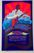NM+ Chuck Berry 1969 Original 1st Print BG 193 Fillmore Greg Irons AOR Poster