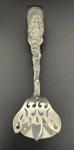 Unusual Versailles Pattern Sterling Silver Tongs Gorham Old Mark