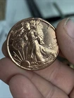 1 Oz Walking Liberty 999 Fine Copper Bullion Round