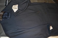 Ermenegildo Zegna Couture Navy Stripe Pure Wool Suit Handmade 42R 36W ITALY
