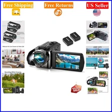 Full HD 1080P Camcorder Video Camera with 24MP, 3 Inch LCD, 16X Digital Zoom,...
