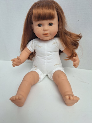 Corolle Mon Grand Poupon Ambre Ginger Red Freckles Cute Rare Nude Baby Doll 14''