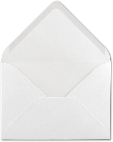 50 Din B6 BriefumschläGe Hochweiß - 12,5 X 17,5 Cm - 80 G/M² Nassklebung Post-Um-image