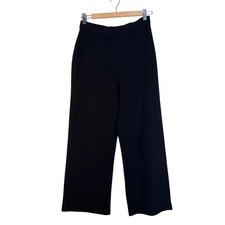 St John Collection Black Santana Knit Wide Leg Pants Womens Size 4 Made in USA
