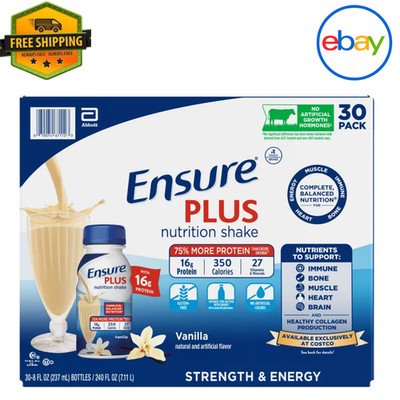 Ensure Plus Nutrition Shake Vanilla 8 fl oz 30-Pack High-Calorie Drink