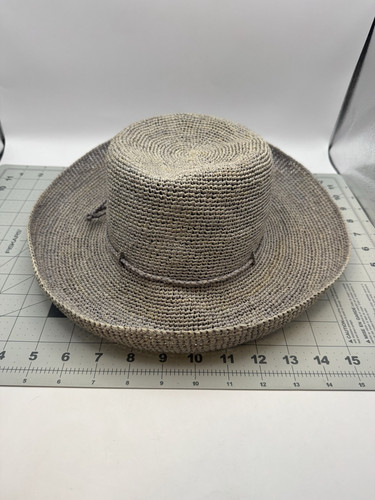 Naturary Madagascar Hat Company Hand Made Straw Size Large - Purple - Picture 1 of 8