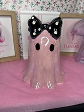 Viral Halloween Ghost with Black Bow with Polkadots
