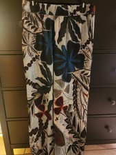 Tahari Women's Medium Flowy Vacation Palazzo Silky Floral Pants