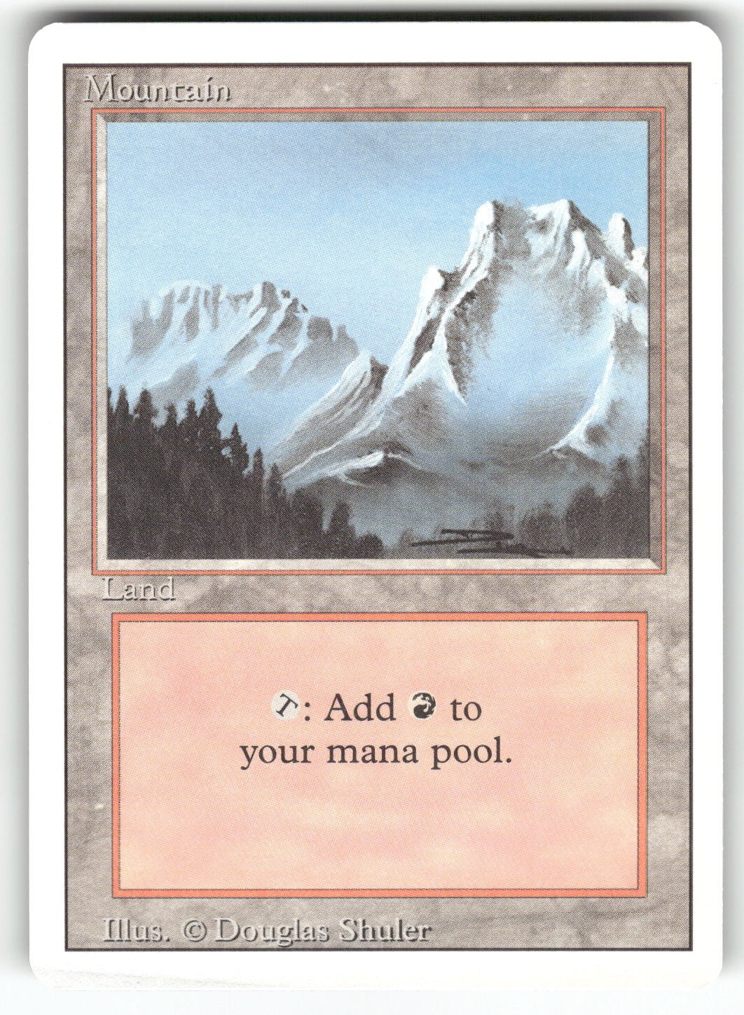 Mountain (B) Revised Edition Land Magic: the gathering Lightly played
