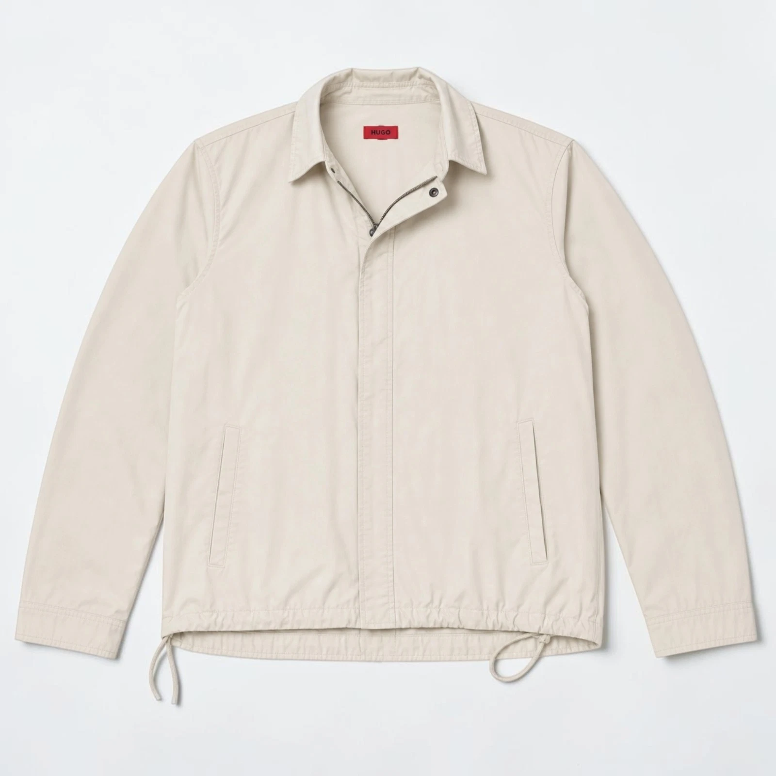 HUGO Boss Beige Lightweight Zip Jacket Men's Casual Designer Coat