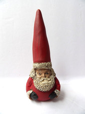 Hand Carved And Painted Vintage Wooden Santa Claus Figurine 3-1/8"