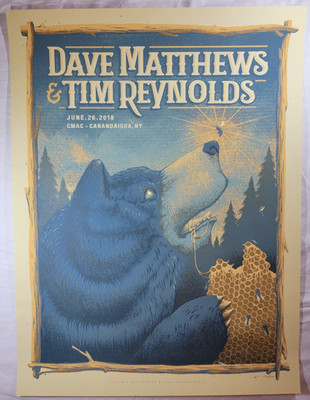 Dave & Tim 2018 Tour Poster - CANADAIGUA CMAC NY - 6/26/2018 # 522/625 DMB Stamp