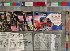 TRANSFORMERS G1 TEC SPEC CARDS & INSTRUCTION BOOKLETS/CHECK LISTS PICK YOUR OWN