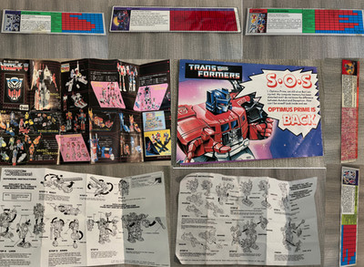 PICK YOUR OWN TRANSFORMERS G1 TEC SPEC CARDS & INSTRUCTION BOOKLETS/CHECK LISTS