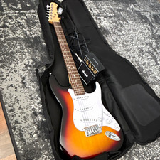 Harley Benton ST-20 Sunburst 6-String Electric Guitar Pack Gig Bag Amp Tuner