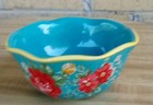 Pioneer Woman ~ Set of Four (4) Ceramic Measuring Cups/Bowls ~ Vintage Rose — photo 5