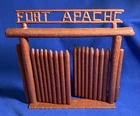 VINTAGE MARX FORT APACHE FRONT GATE IN REDISH BROWN