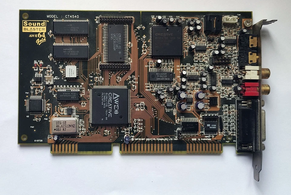 Creative Sound Blaster AWE64 Gold CT4540 ISA Soundkarte - Test OK!