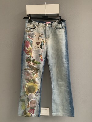 Vintage Rare Y2k Roberto Cavalli Angels Simonetta Jeans Size Größe S Rare