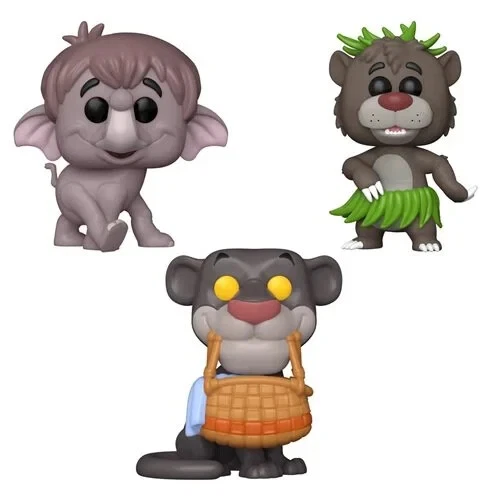 Funko POP! Movies - Jungle Book Set of 3 - Bagheera Baloo Hathi Jr. + Protectors