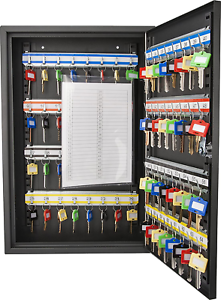 64 Key Storage Cabinet Lock Box Safe Organizer Wall Mount Car Dealership Holder Lage prijs, koopje