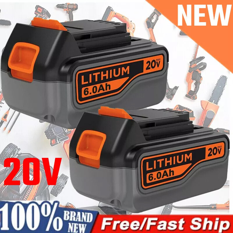 Black Decker 20V MAX Lithium Battery 8Ah 6Ah 1.5Ah with Charger LBXR20  