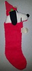 Old Vintage Red Kids Peanuts Snoopy X-Mas Christmas Stocking