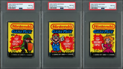 1989 Topps Nintendo Trading Card Game Wax Pack SET Mario Peach