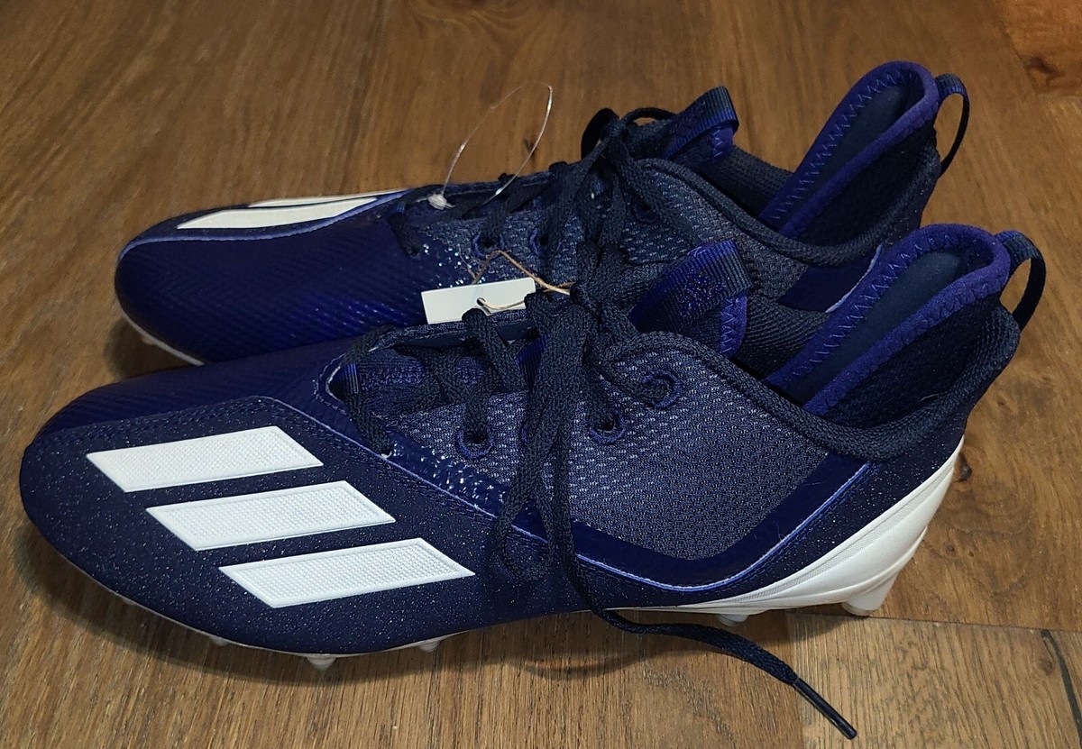 Adidas Adizero Scorch Mens Football Cleats Size 11 Navy Blue White FX4250 Adidas Football Cleats Men main image 3