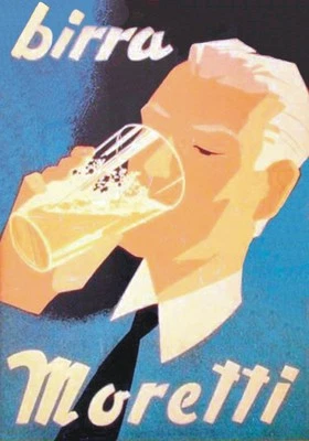 TARGA VINTAGE "1970 BIRRA MORETTI" PUBBLICITA',ADVERTISING, POSTER, PLATE, RETRO