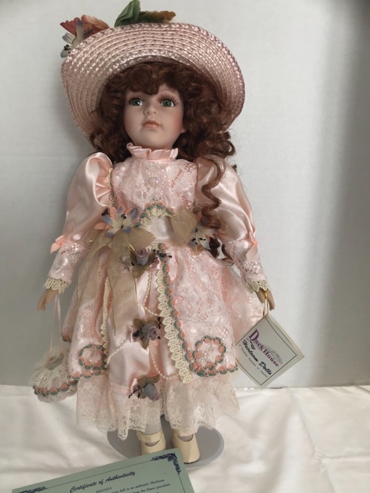 Vintage Duck House Heirloom Doll 17” Brenda With COA 5497/15000 (AF