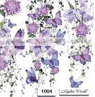 (1004) TWO Paper LUNCHEON Decoupage Art Craft Napkins - VINES BUTTERFLY FLOWERS