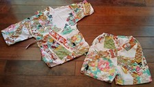 Japanese 100 Cotton Pink Kimono Top And Shorts Little Girls Size 4-5